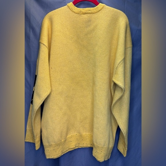 Authentic Disney Mickey Mouse on front Pullover Sweater Yellow/Black Size XL - Picture 2 of 13